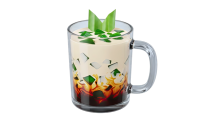 Cendol Drink in a Glass Mug