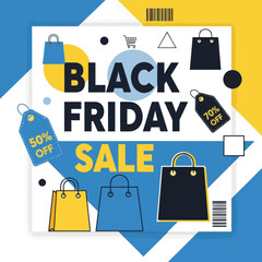 Black Friday Online Shopping Sale Concept Illustration
