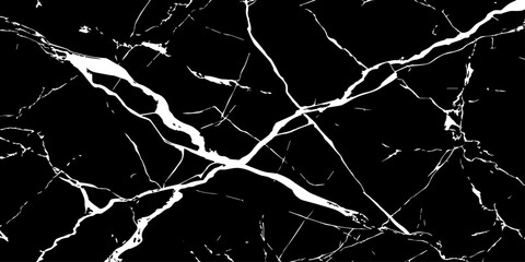 Elegant black marble texture with bold white natural veins forming dramatic cracks. High-resolution stone background ideal for luxury design, interior decor, tiles, surfaces, wallpapers, and branding.