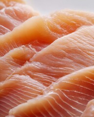 Fresh Raw Salmon Fillets Close-up