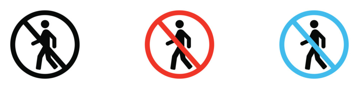 No pedestrian access sign icon vector. restricted entry symbol. vector illustration.