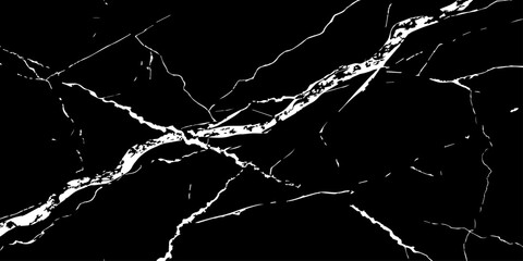 Elegant black marble texture with bold white natural veins forming dramatic cracks. High-resolution stone background ideal for luxury design, interior decor, tiles, surfaces, wallpapers, and branding.