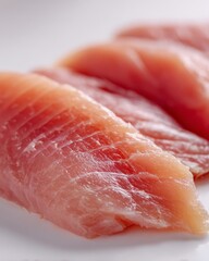 Fresh Raw Fish Fillets for Sashimi Preparation