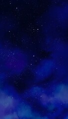 Obraz premium Mystical watercolor galaxy illustration evokes cosmic wonder perfect for universe themed designs