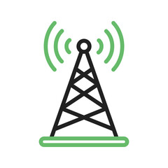 Signals Tower icon vector image. Suitable for mobile apps, web apps and print media.
