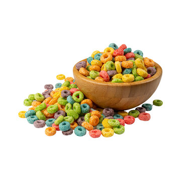 Colorful Froot Loops in Bowl.
