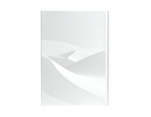 Rectangular, bright white, abstract folds and curves over a black background