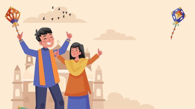 Celebrating Joy with Kites A Festival of Smiles Motion Background video