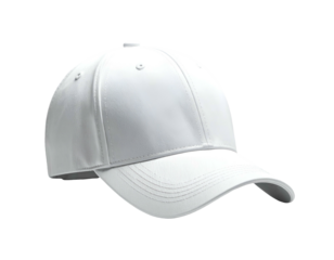 A pristine white baseball cap, isolated against a dark backdrop (5)