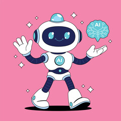 AI Robot Assistant Character