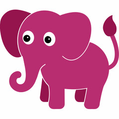 Playful pink elephant