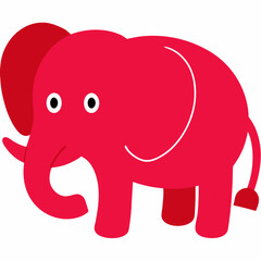 Obraz premium Red cartoon elephant
