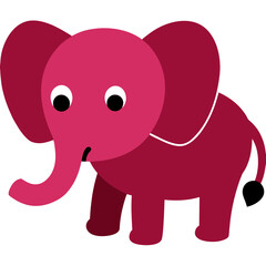Cute pink elephant