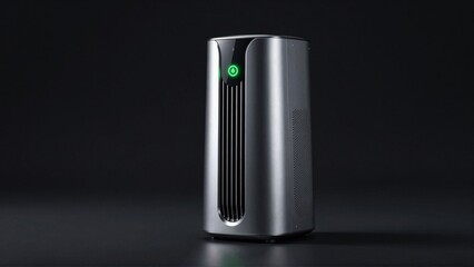 Modern air purifier with green power indicator