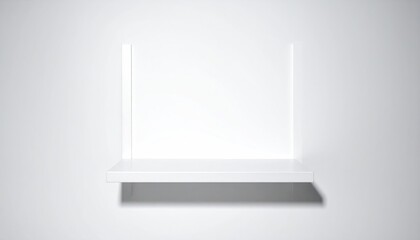 Minimalist White Laptop with Shadow on Clean Background.
