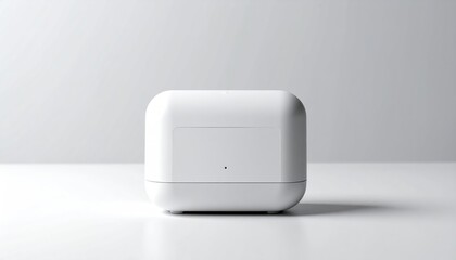 Minimalist White Smart Home Device on Clean Surface.
