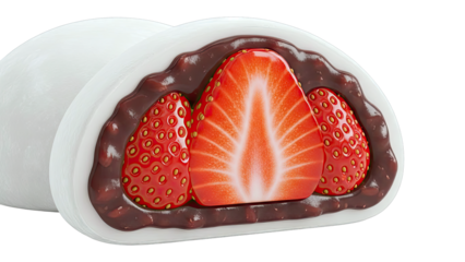 Strawberry Mochi with Red Bean Paste