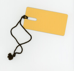 yellow tag label