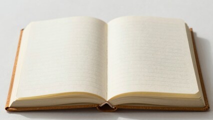 Fototapeta premium Open notebook with blank lined pages