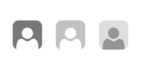 Default avatar profile icon in square. Social media user photo symbol