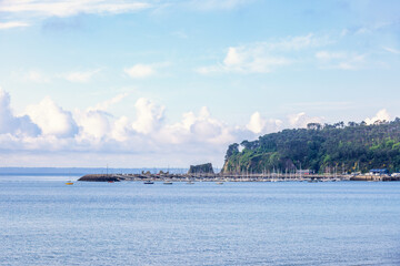 Boats in the marina at the Morgat on crozon peninsula in Bretagne