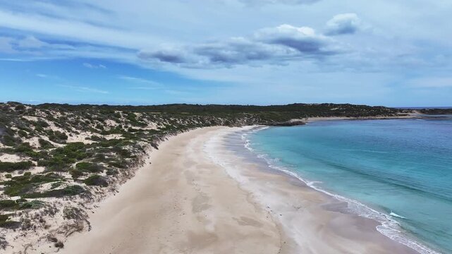 Aerial footage of Gym Beach South Australia