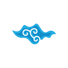 Indonesian mega cloudy batik motif vector illustration.