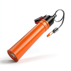 Emergency action with an orange safety flare industrial setting 3d render safety equipment close-up view hazard awareness