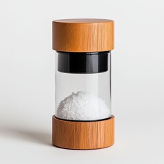 Elegant salt grinder showcase kitchen product photography minimalist close-up culinary art