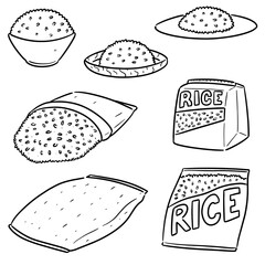 vector set of rice