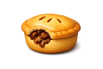 Australian meat pie icon for culinary design and food illustration