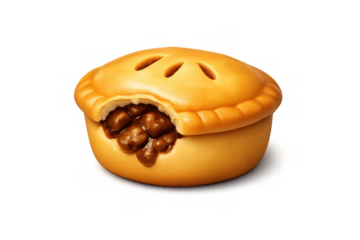 Australian meat pie icon for culinary design and food illustration