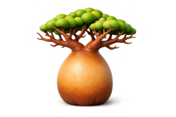 Baobab tree icon design for nature and environmental projects