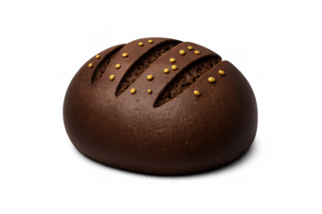 Rustic pumpernickel bread icon for bakery design and culinary projects