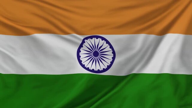 インド　 国旗　風　生成AI