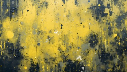 Yellow Grunge Textured Abstract Background with Rough Vintage Look for Versatile Creative Uses