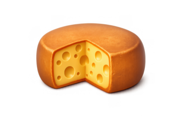 Cheese icon with detailed texture for food illustration and design projects