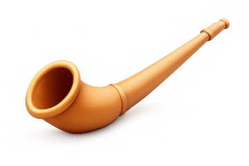 Alpine alphorn icon design for music and cultural themes