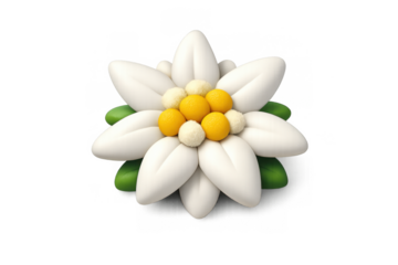 Minimalist edelweiss flower icon design for nature-themed decor or digital art