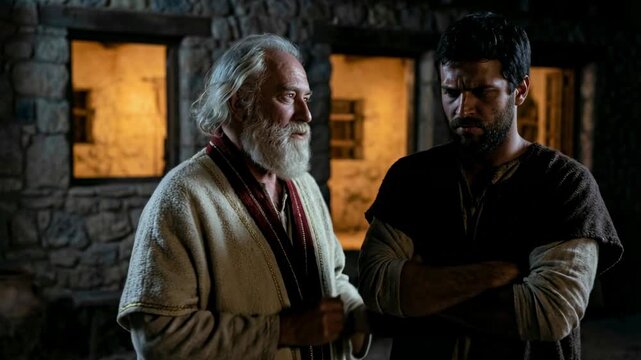 Parable of the Prodigal Son: Father Explaining Mercy to Jealous Older Brother, Symbol of Resentment vs Grace - part 5