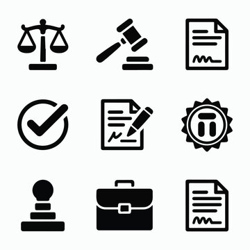 Regulatory Compliance and Document Certification Icon Pack