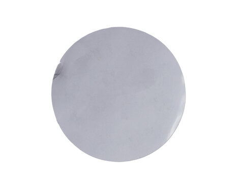 clean white round sticker asset from real photography isolated png