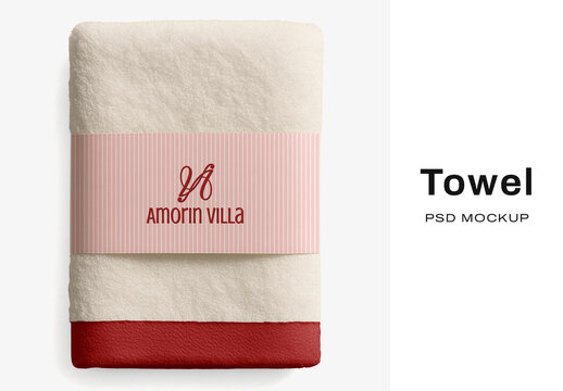 Elegant Towel Mockup Design PSD
