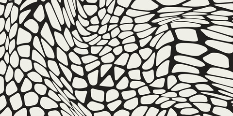 Vector. Seamless. Pattern. Leather. Crocodile. Skin. Wallpaper. Background. Monochrome. Paper. Textile. Fashion. Ebdless. Smooth. Graphic. Snake © halwani