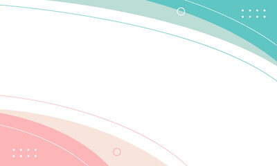 Abstract pink and green pastel background with curved lines, minimalist smooth wallpaper, suitable for templates, banners, presentations, social media, websites, and pages
