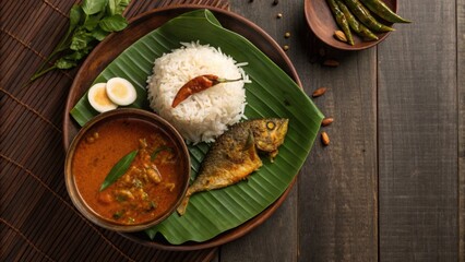 Nasi dagang, traditional Terengganu breakfast rice with fish curry