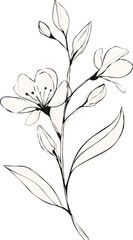 floral icon black and white