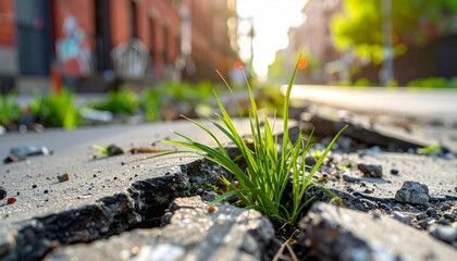 Golden autumn leaves and colorful red foliage cover the wet city park road winding through a seasonal forest of yellow trees and green grass