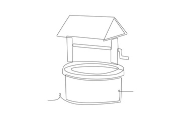 World water day concept one-line drawing