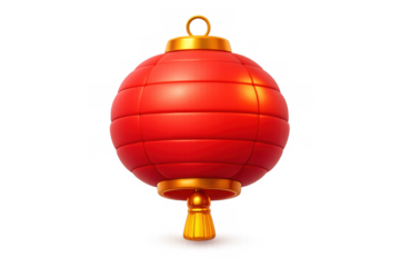 Festive red lantern sphere for lunar new year celebration design